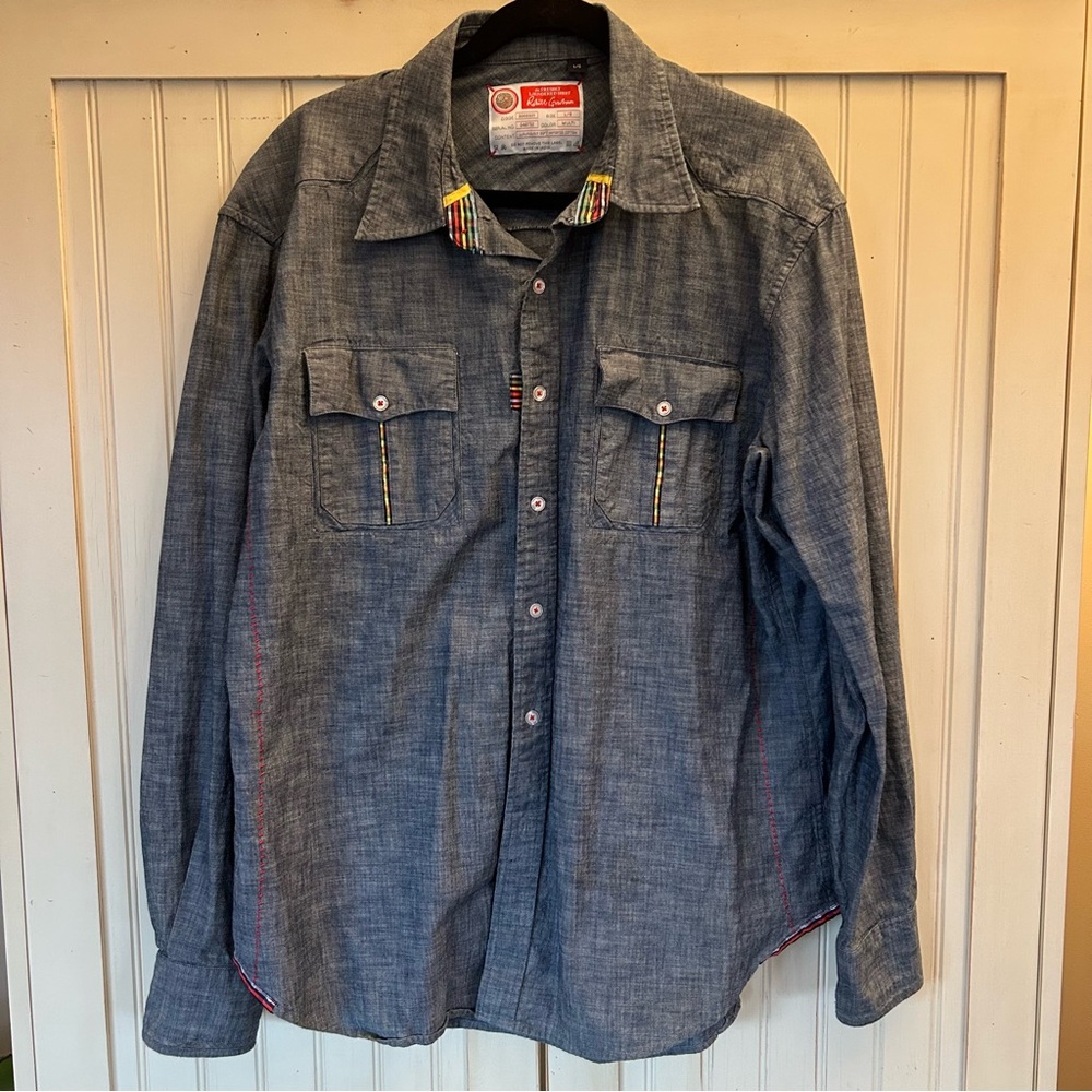 Robert Graham "The Freshly Laundered Shirt" Sz L EUC